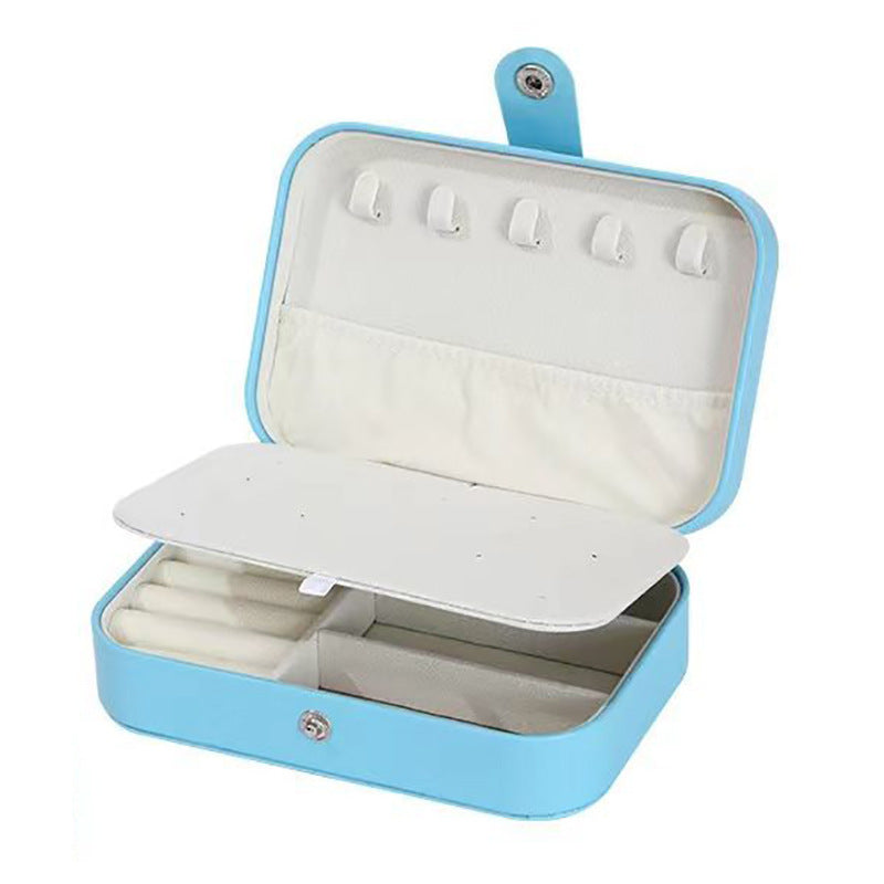 Portable travel jewelry storage box