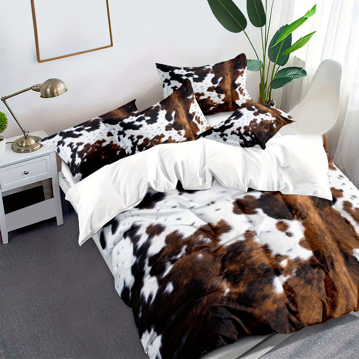 Cow Print Duvet Cover Bedding Set