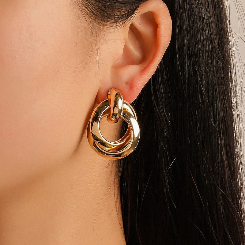Metal Hoop Earrings for Women