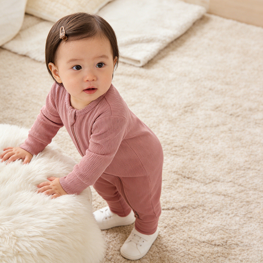 Bamboo Cotton Baby Sleepers with Mittens and Foot Covers
