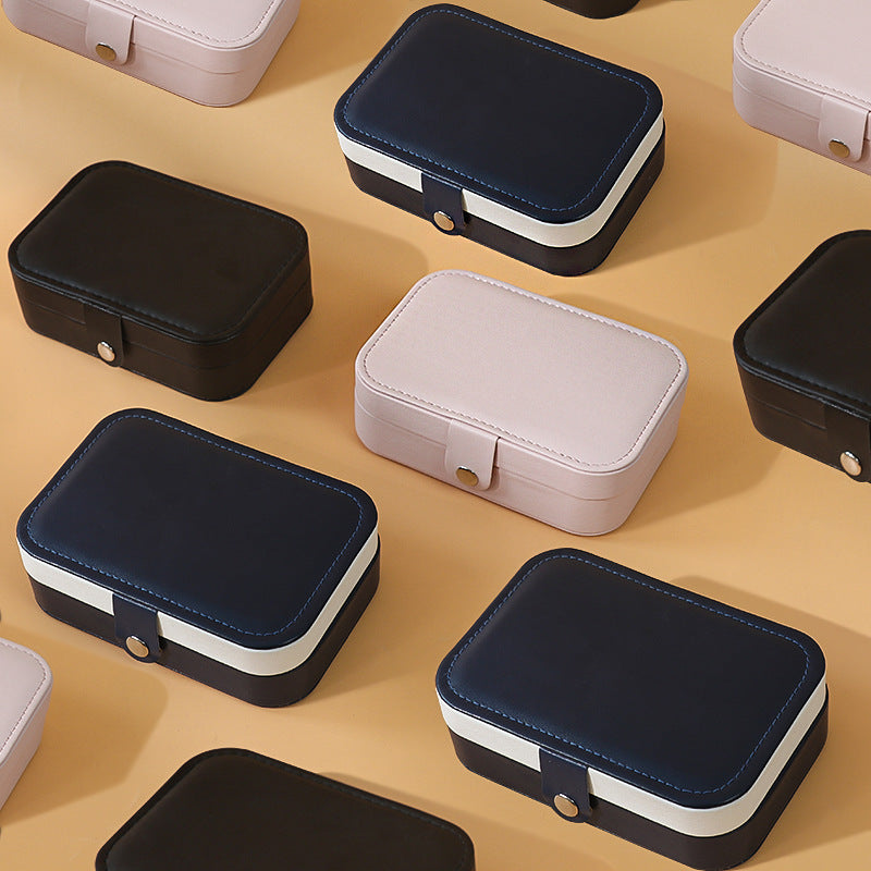 Portable travel jewelry storage box