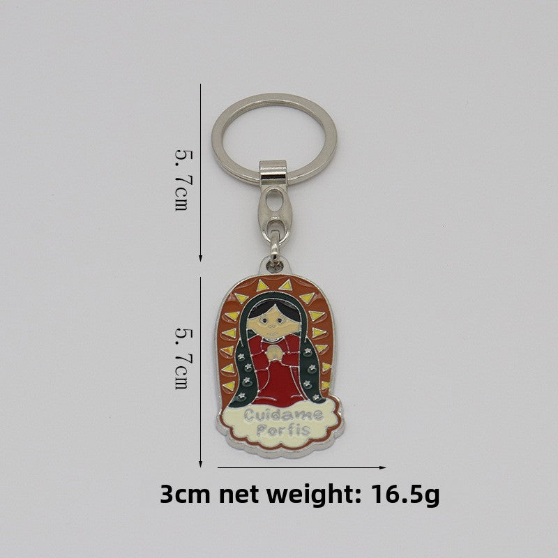 Assorted Catholic Enamel Zinc Alloy Keychain Pendant
