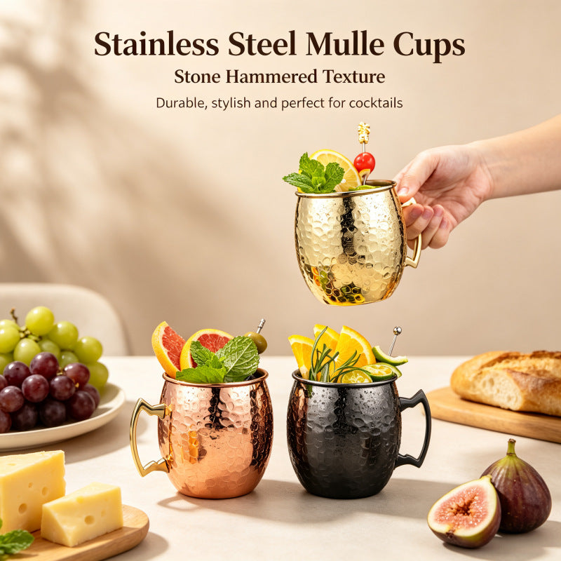 Stone Pattern Mule Cups