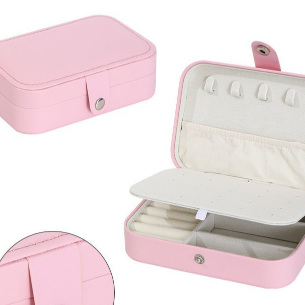 Portable travel jewelry storage box