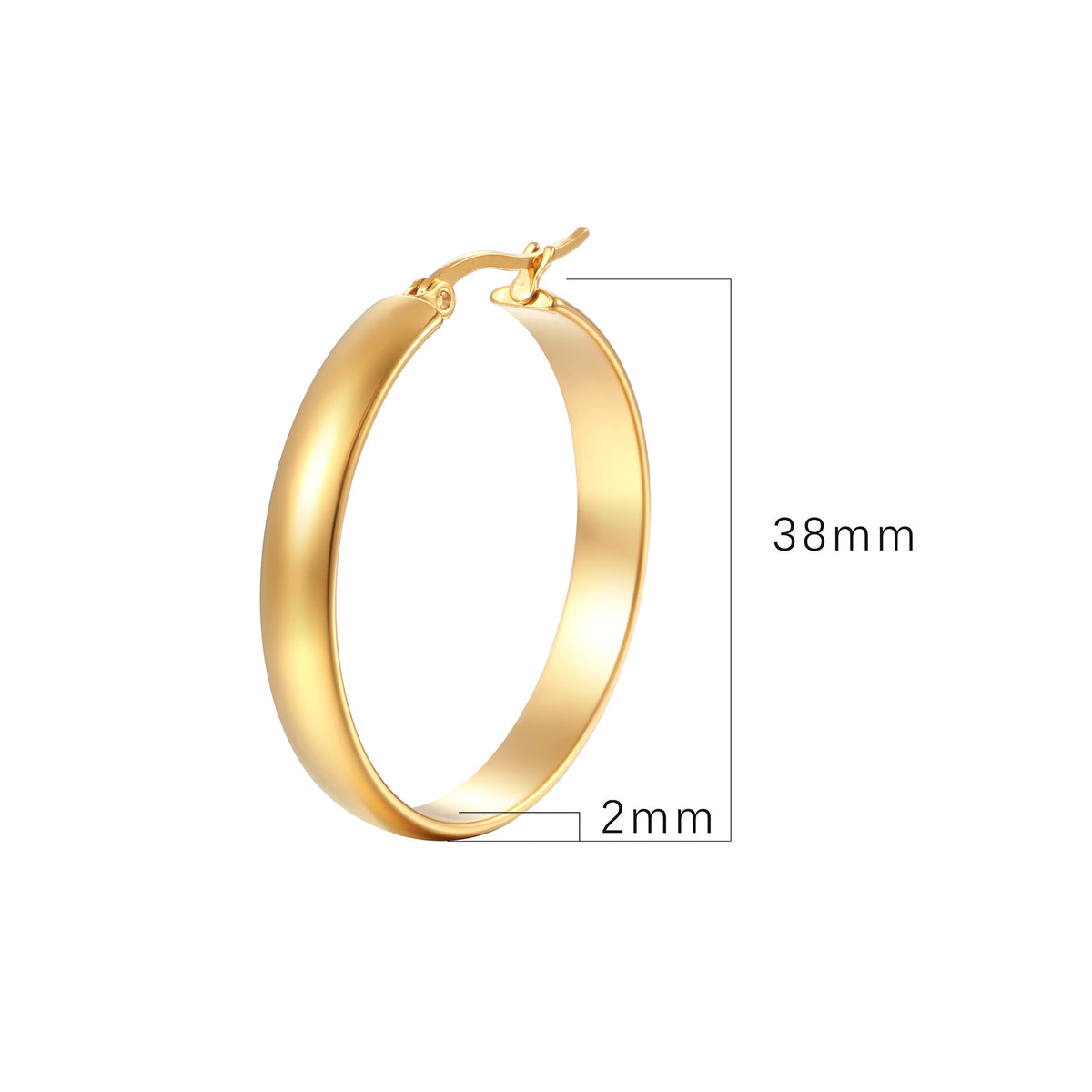 Round Gold Hoops