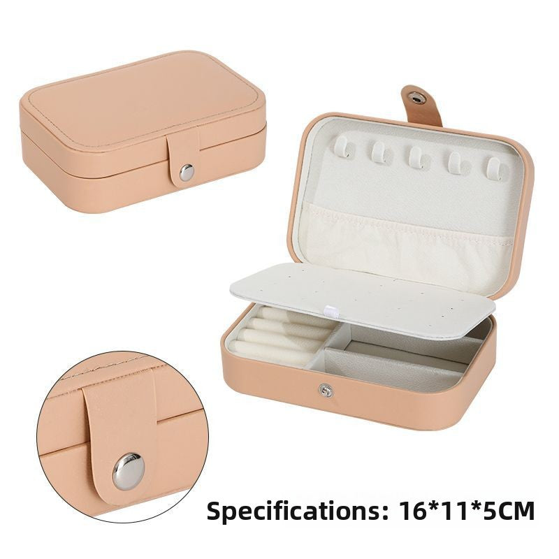 Portable travel jewelry storage box