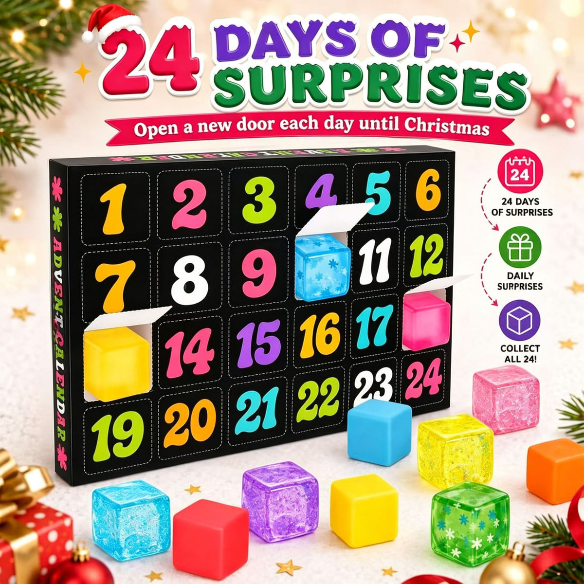 Christmas ice cube-shaped Advent Calender