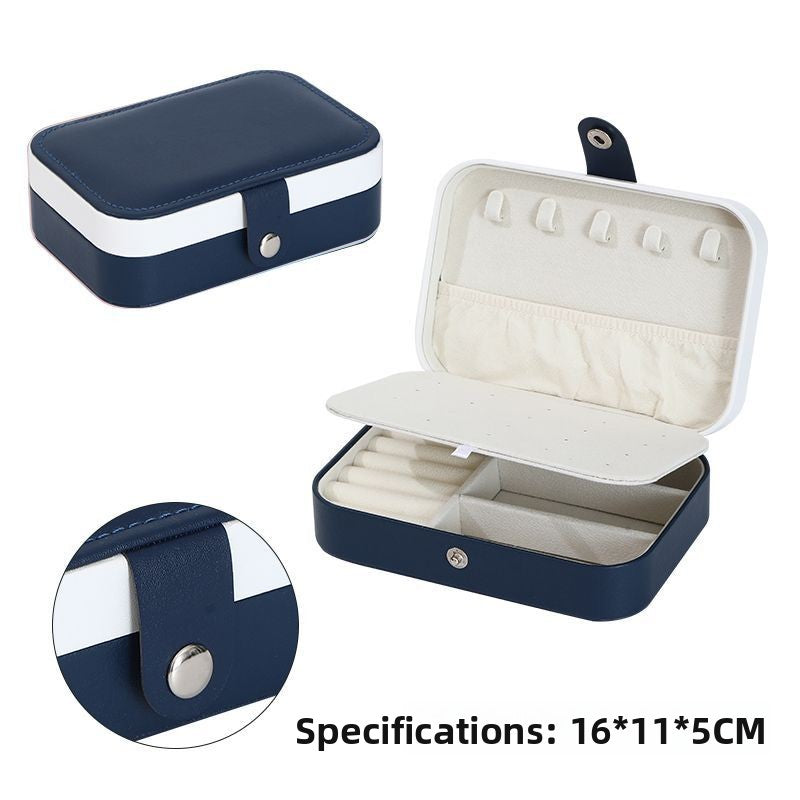 Portable travel jewelry storage box