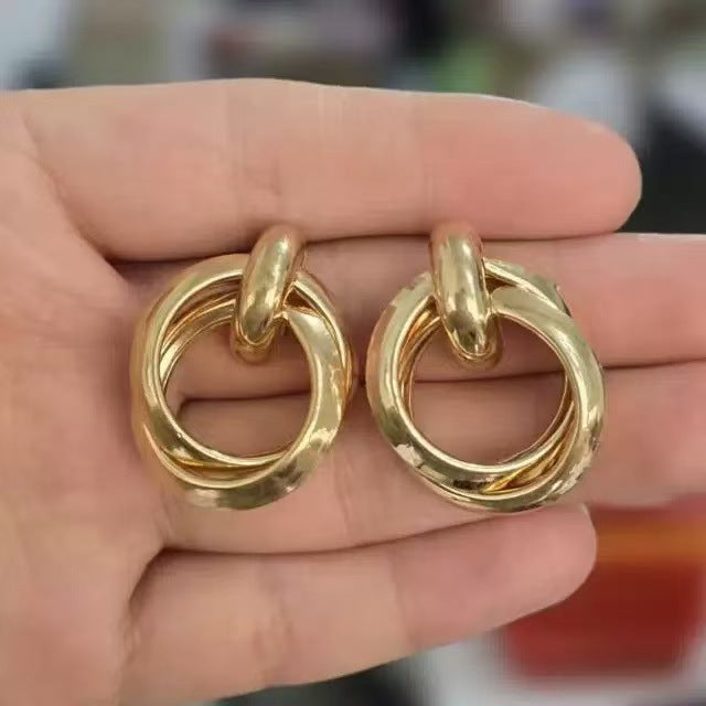 Metal Hoop Earrings for Women