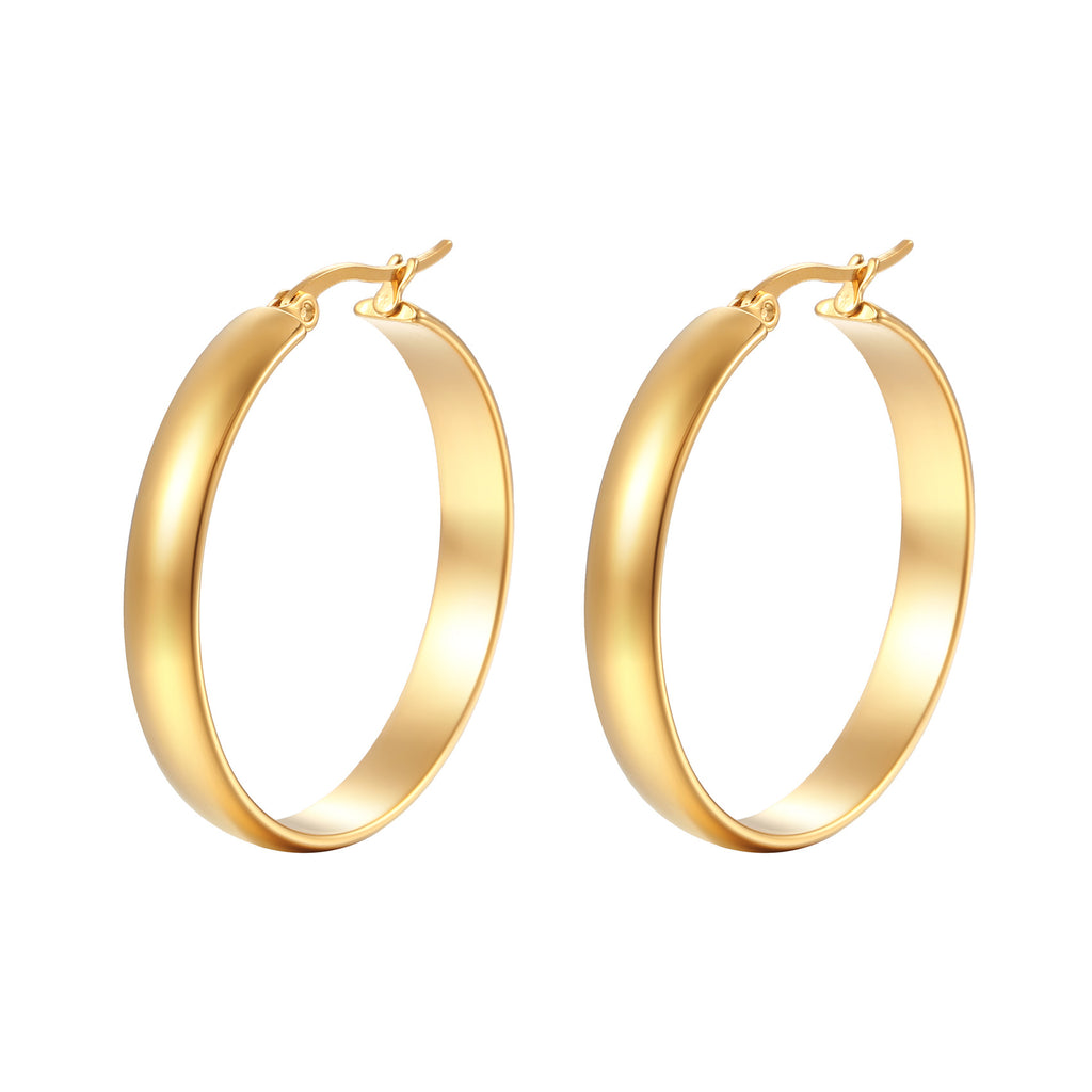 Round Gold Hoops