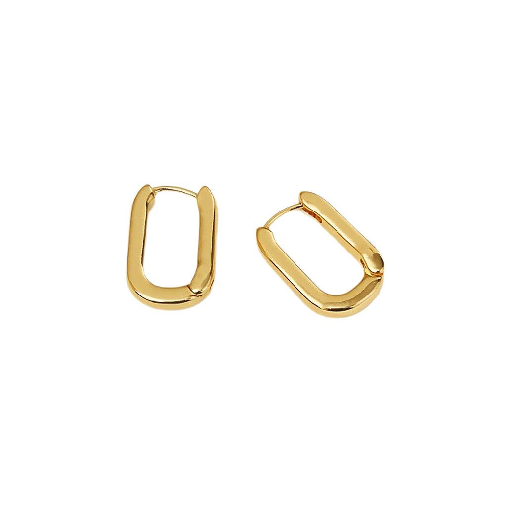 Stylish and minimalist square earrings with secure-lock clasps