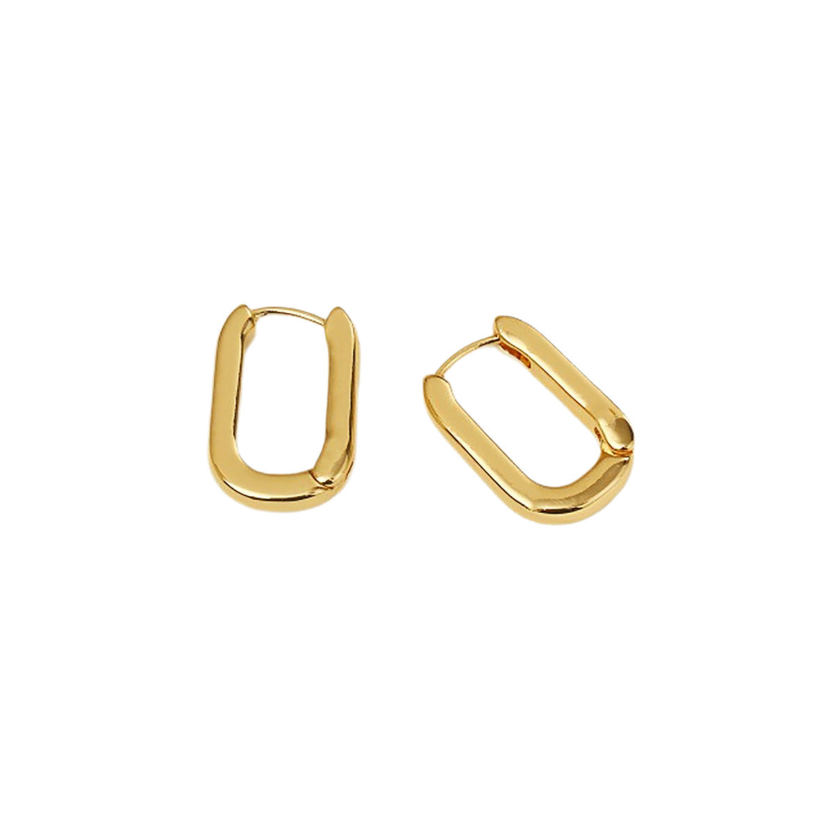 Stylish and minimalist square earrings with secure-lock clasps