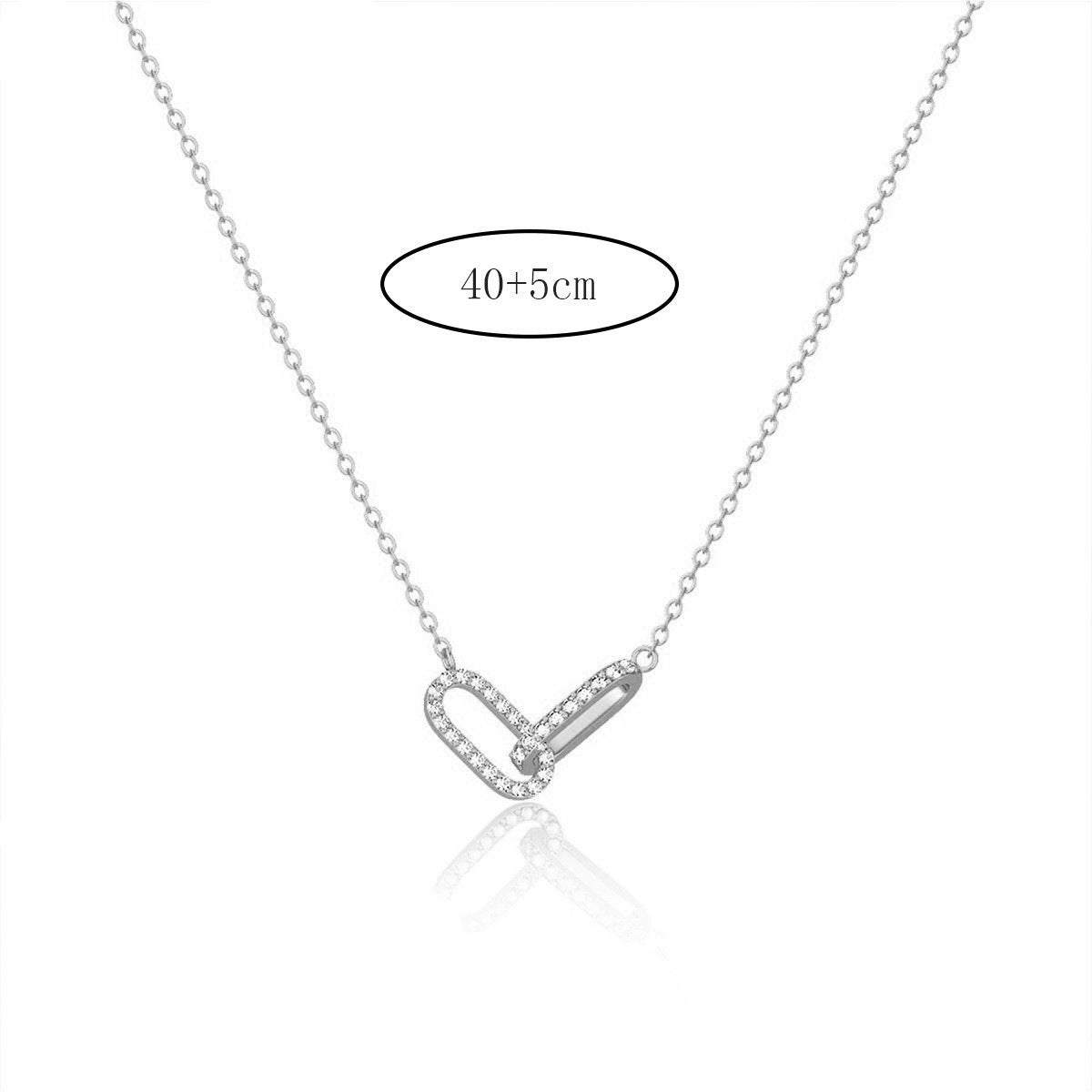 Gold Paperclip Pendant Necklace