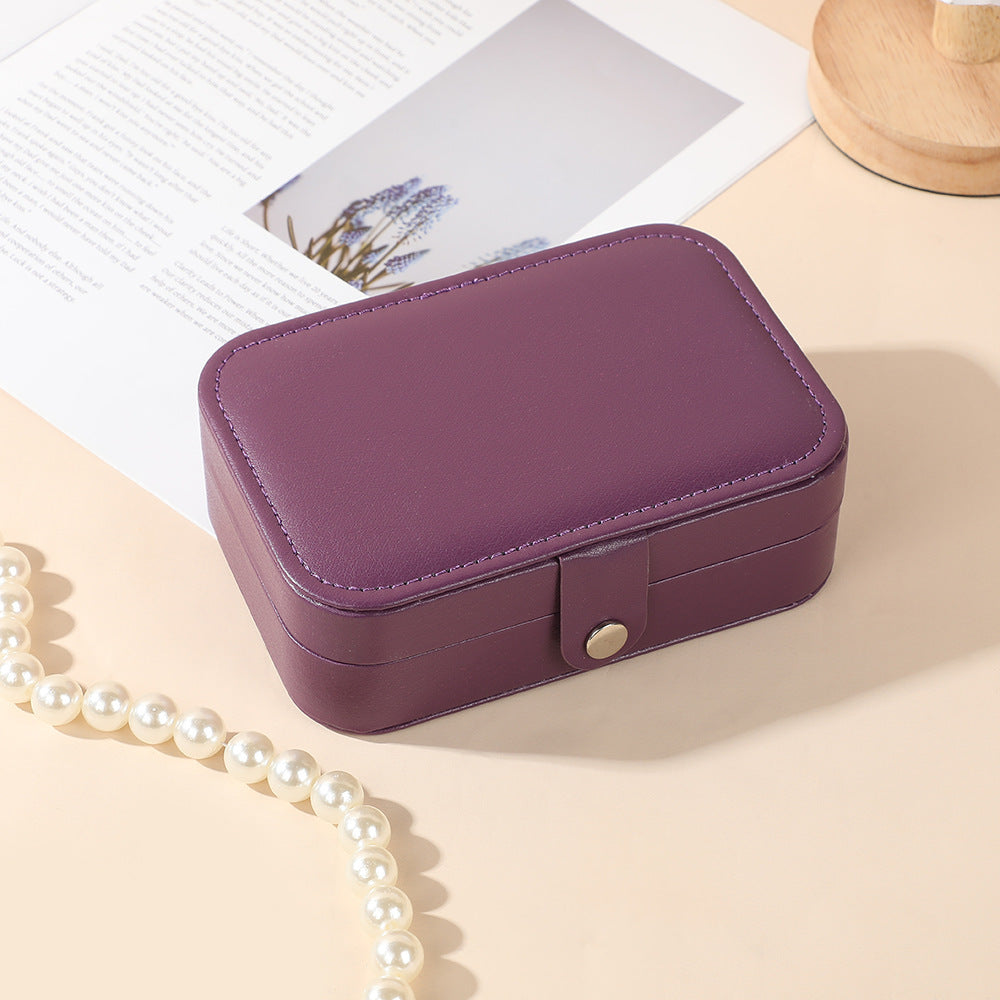 Portable travel jewelry storage box