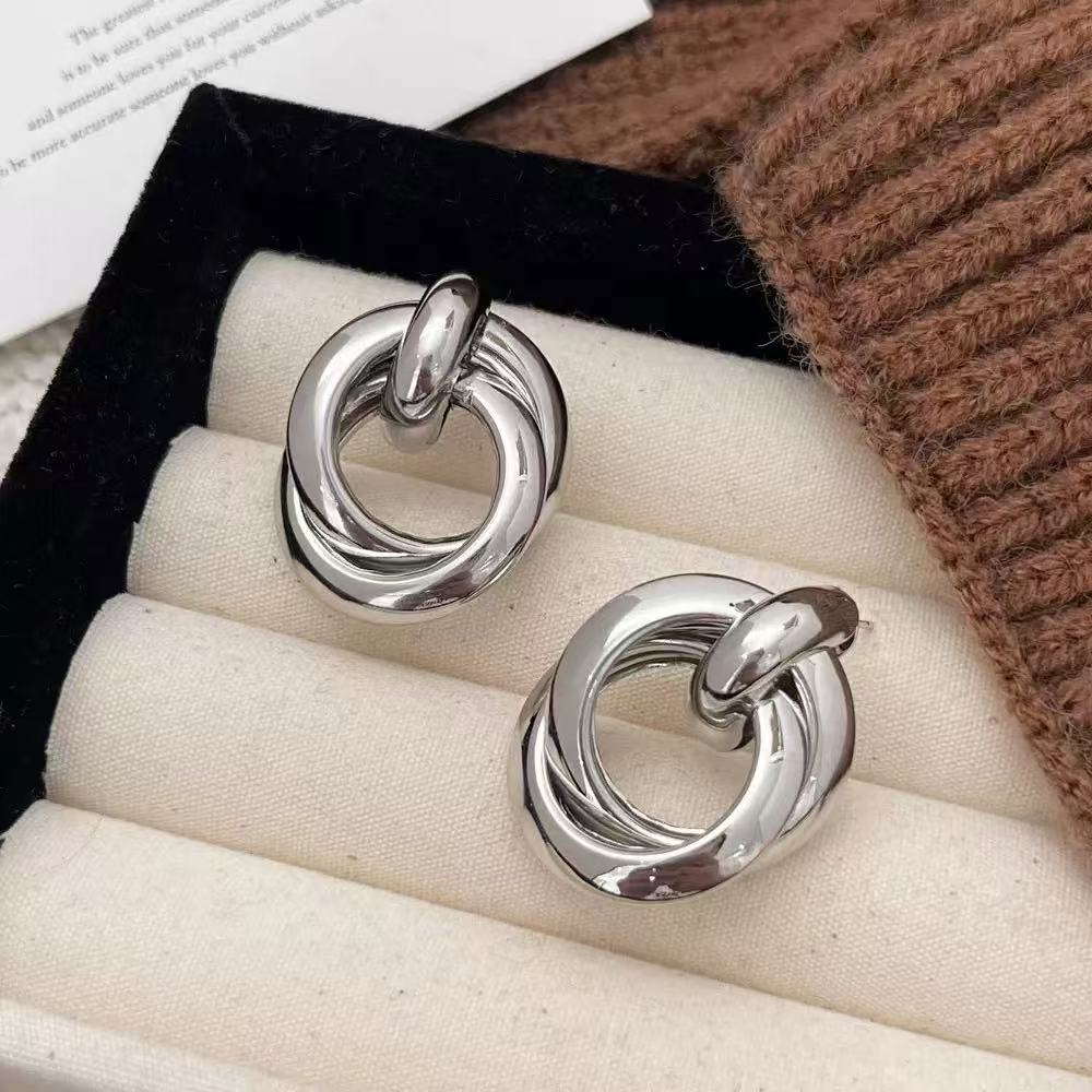 Metal Hoop Earrings for Women