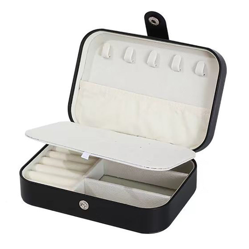 Portable travel jewelry storage box