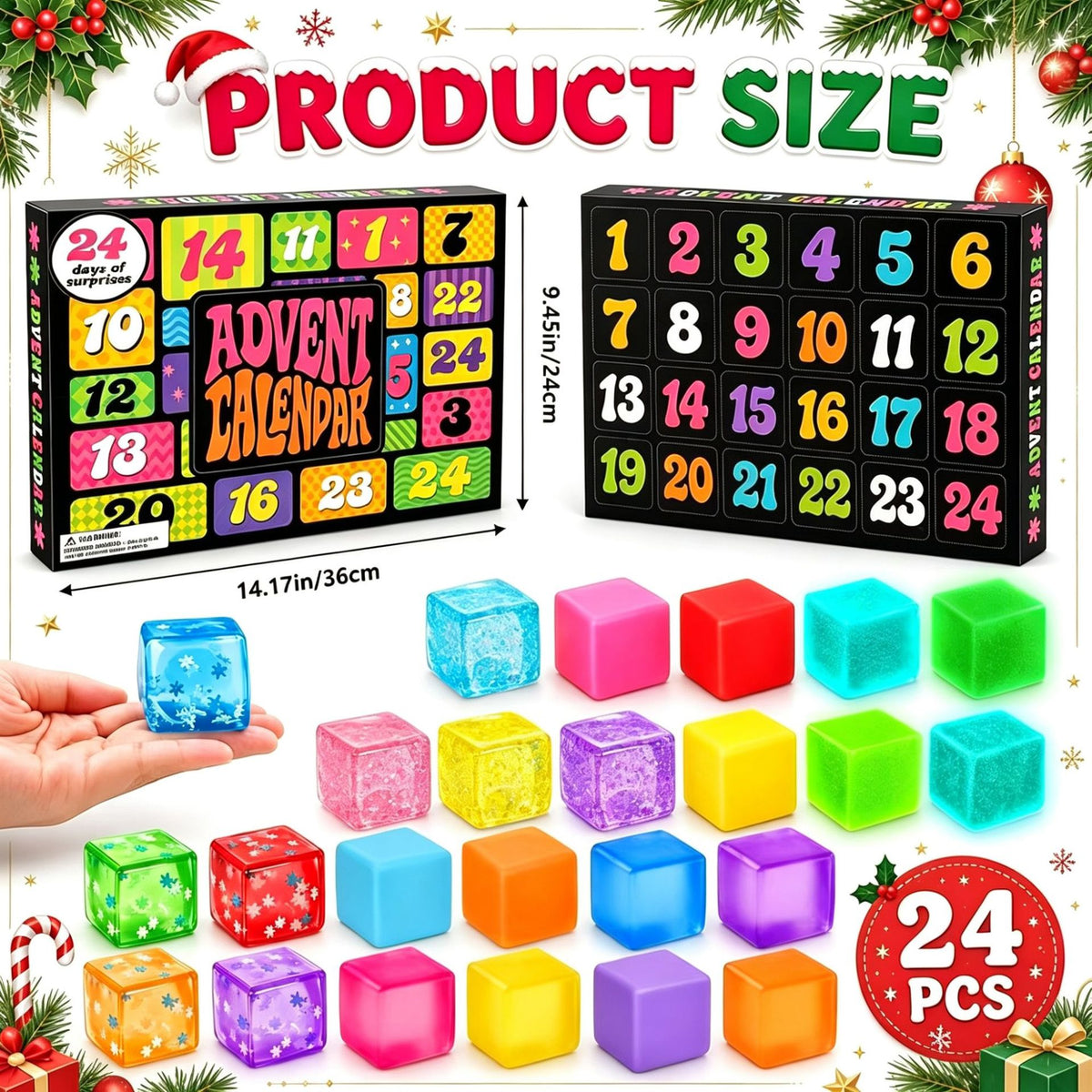Christmas ice cube-shaped Advent Calender