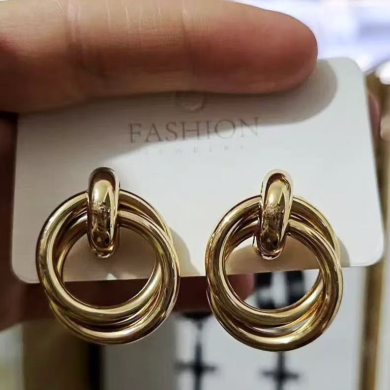 Metal Hoop Earrings for Women