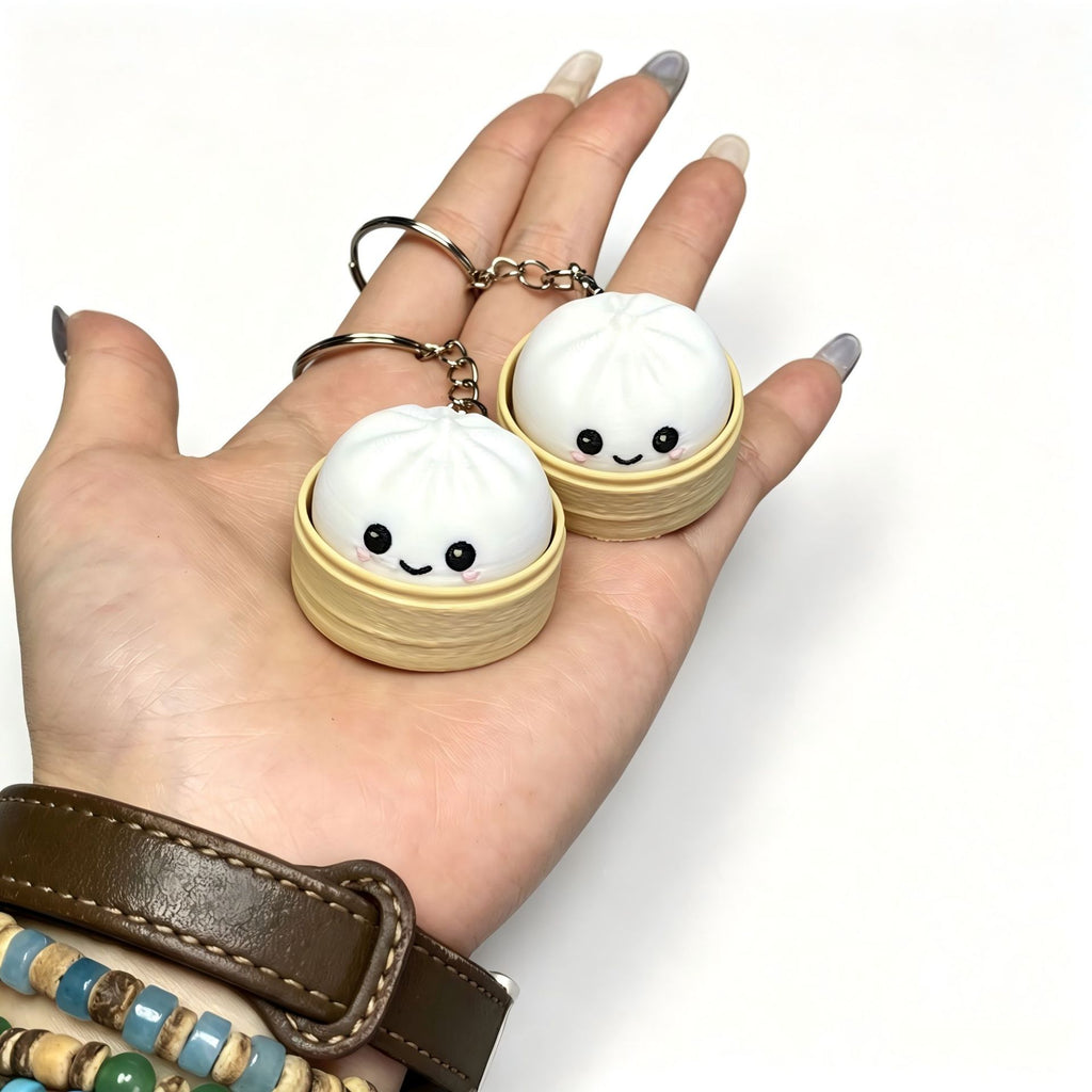 Clicker Stress Relief Dumpling Keychain