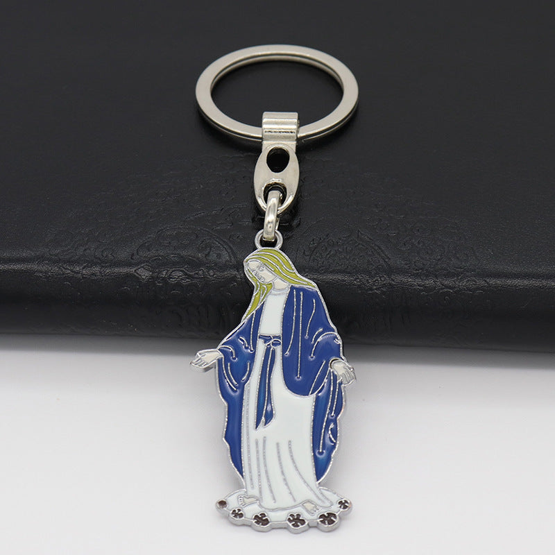 Assorted Catholic Enamel Zinc Alloy Keychain Pendant