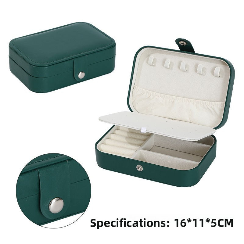 Portable travel jewelry storage box