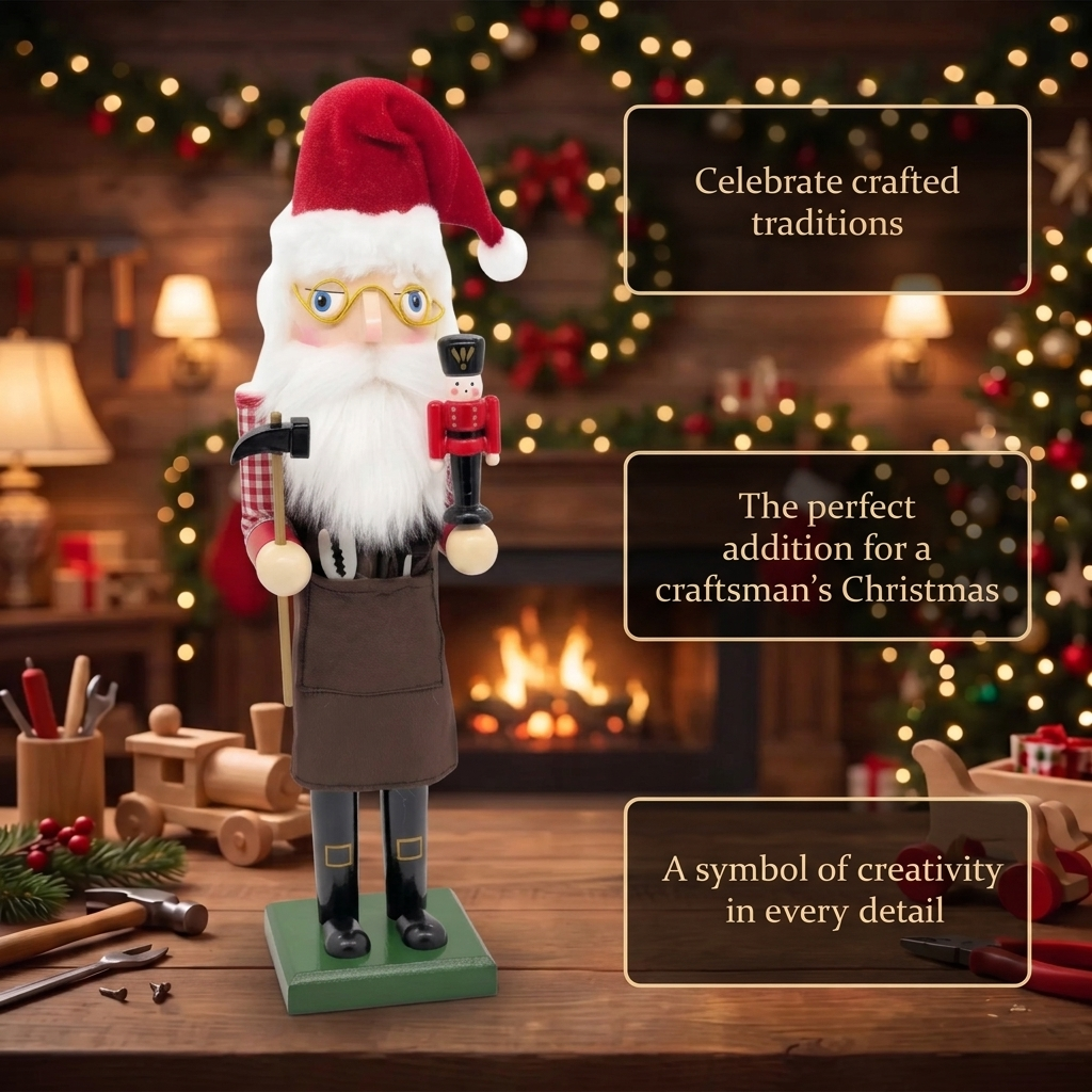 Toymaker Santa Wooden Nutcracker