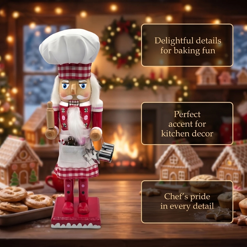 Cookie Baker Wooden Nutcracker