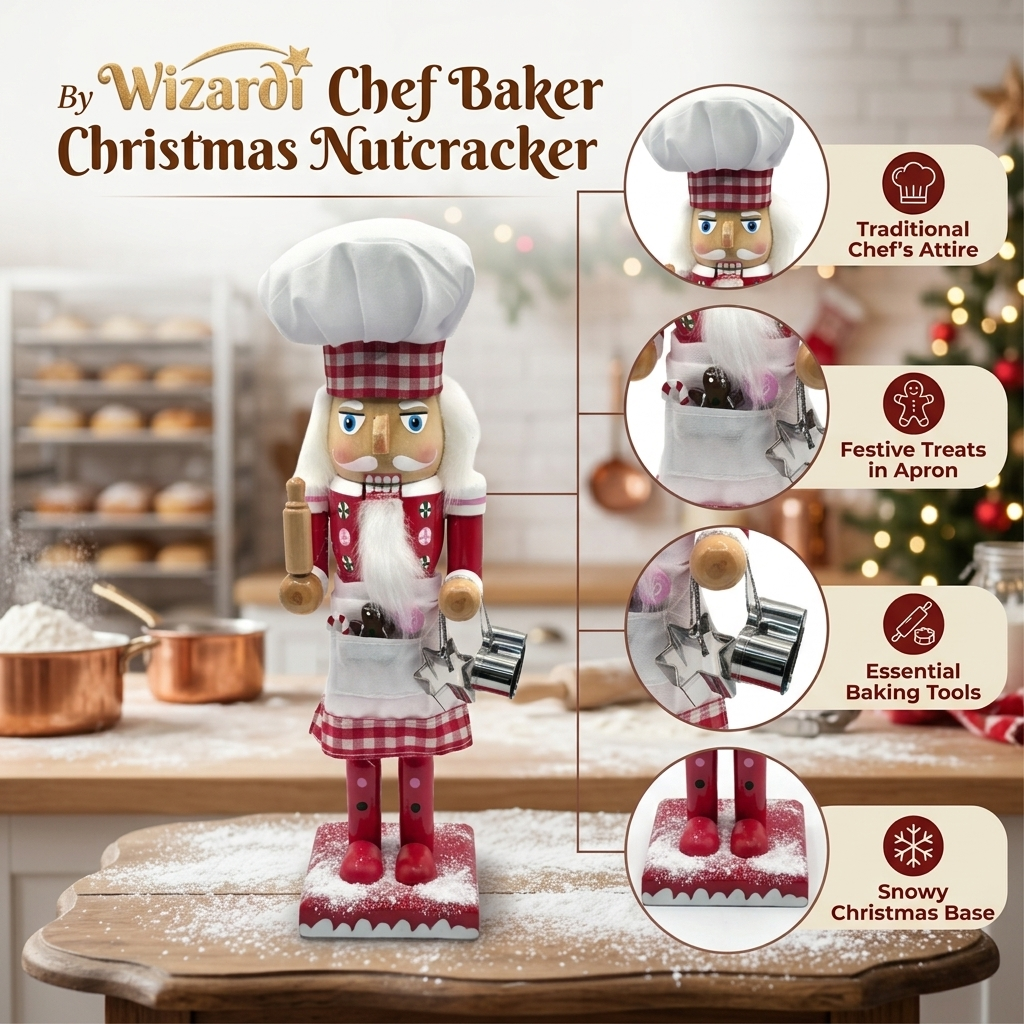 Cookie Baker Wooden Nutcracker