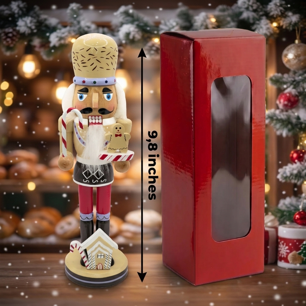 Candy Cane Wooden Nutcracker F07AM9-13-XC4617D
