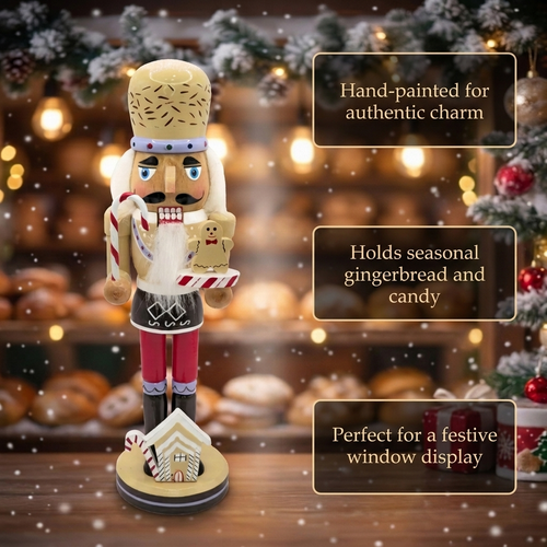Candy Cane Wooden Nutcracker F07AM9-13-XC4617D