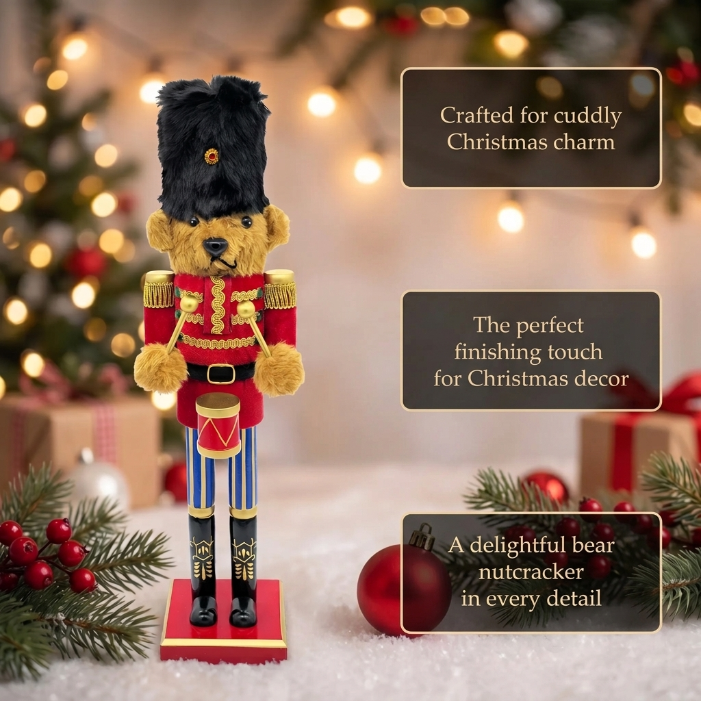 Royal Guard Bear Wooden Nutcracker