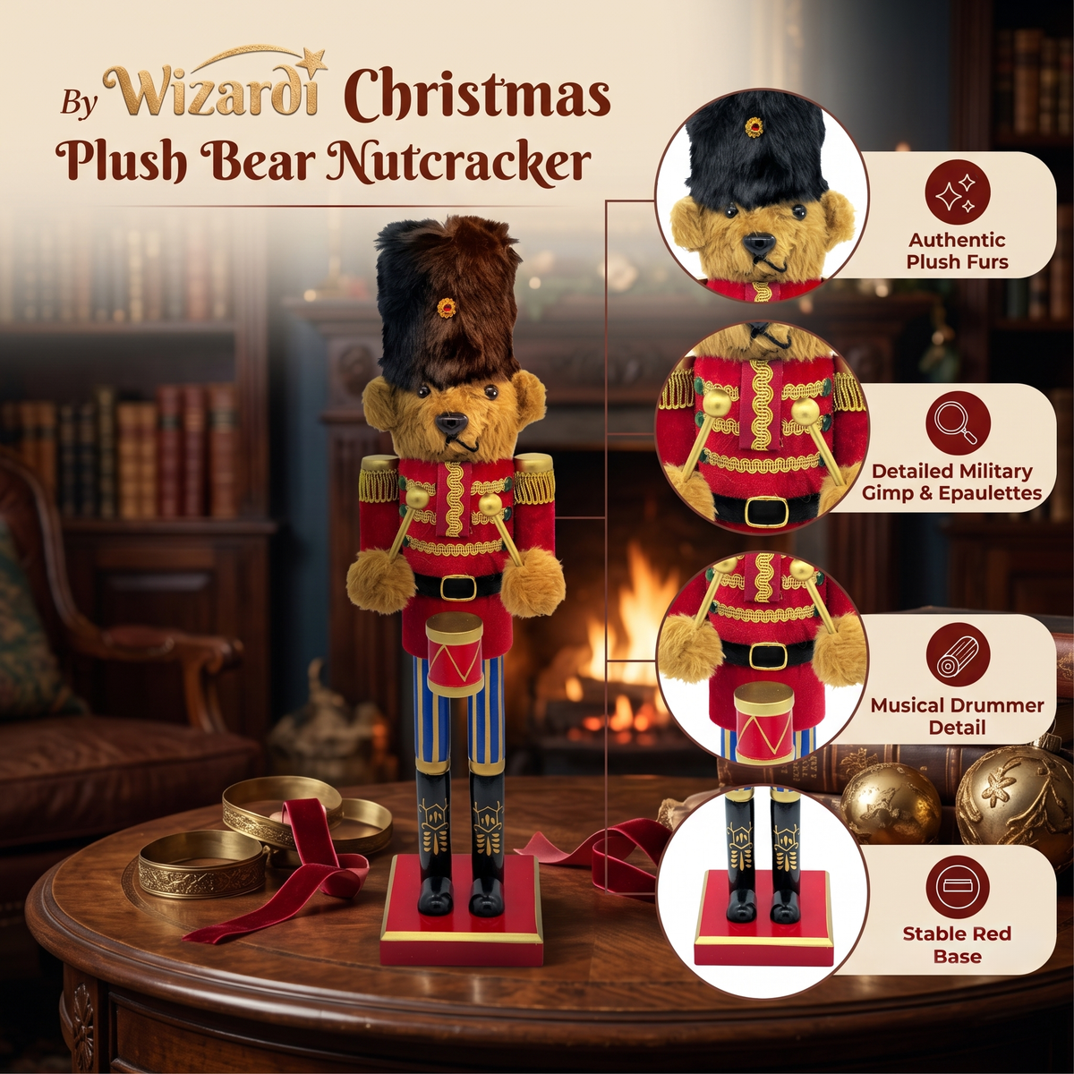 Royal Guard Bear Wooden Nutcracker