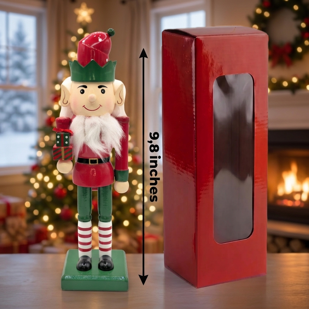 Bearded Elf Wooden Nutcracker