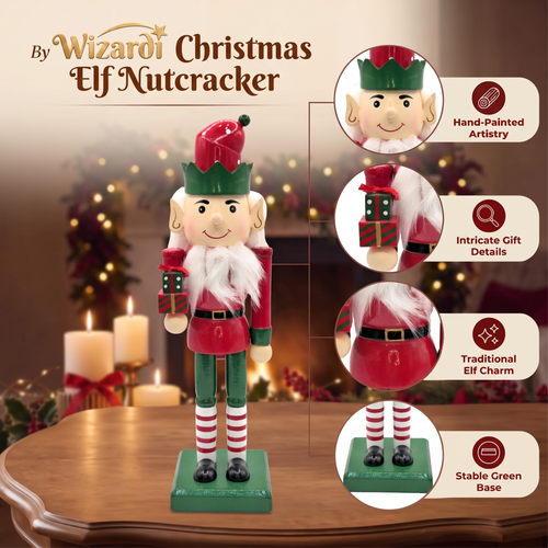 Bearded Elf Wooden Nutcracker