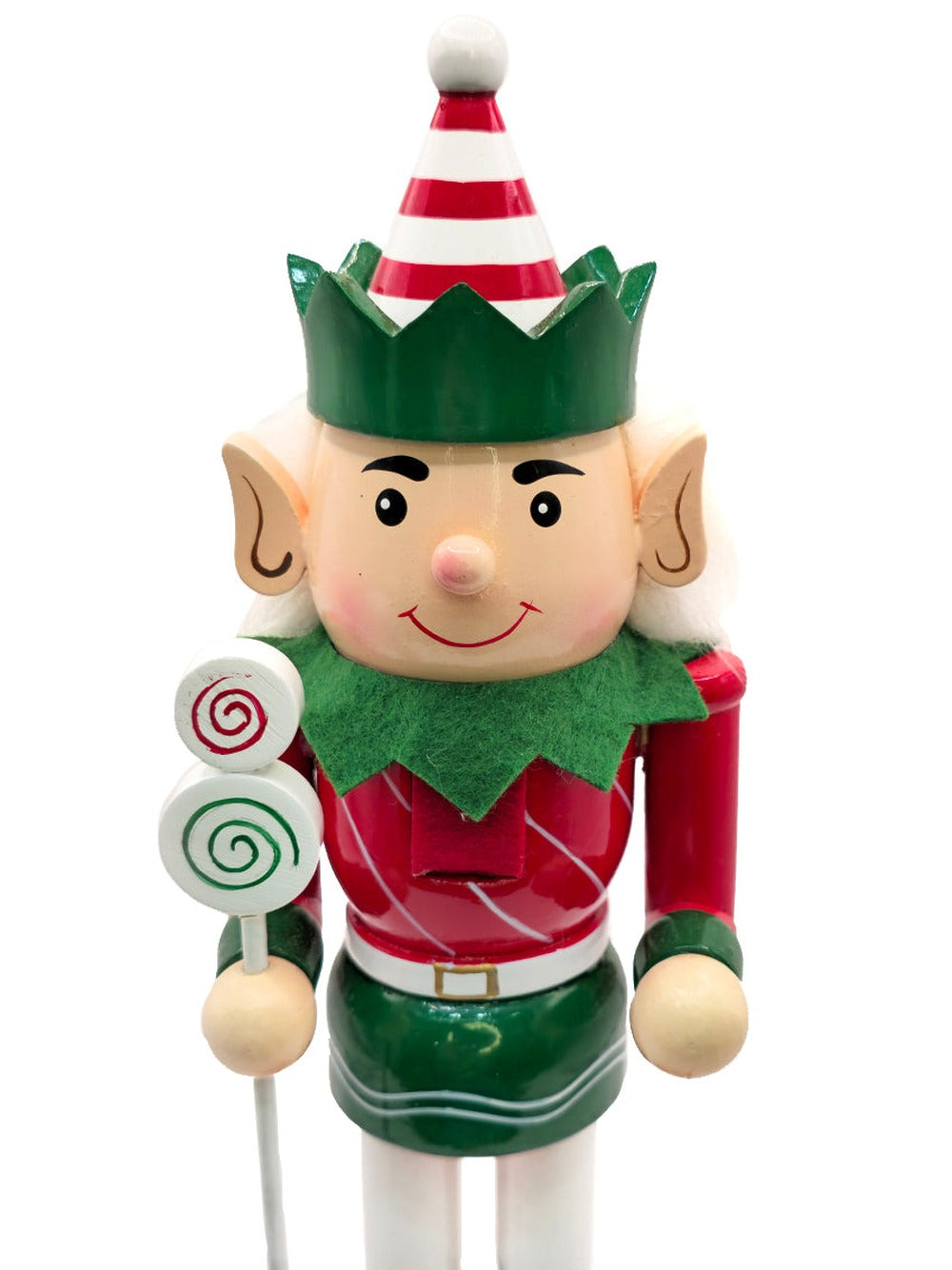 Peppermint Elf Wooden Nutcracker