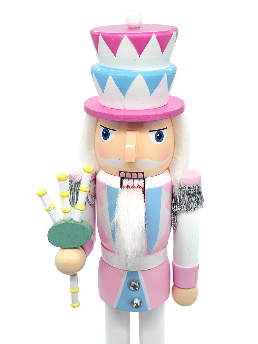 Pastel Colored Bagpiper Wooden Nutcracker