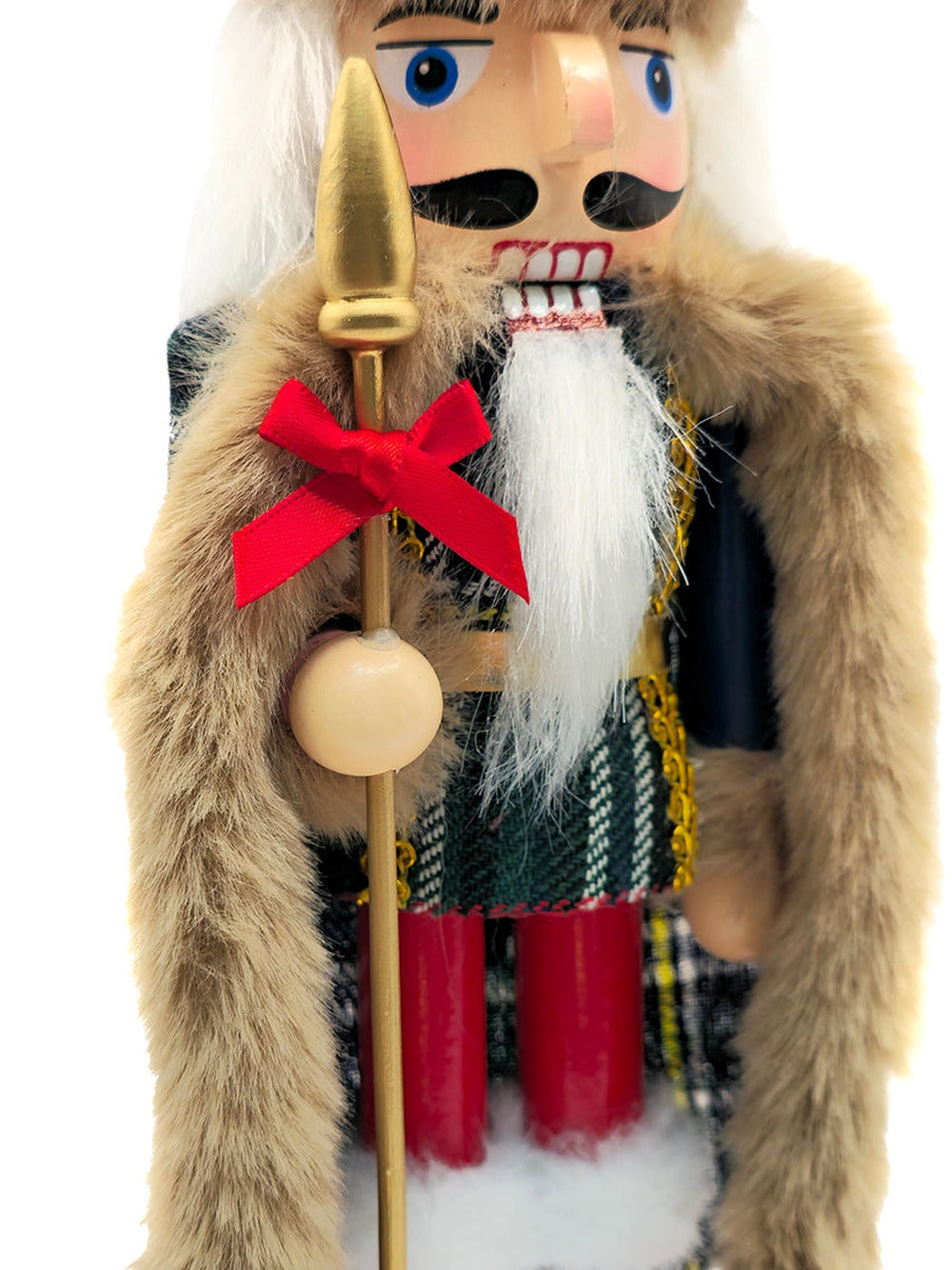 Royal Spear Wooden Nutcracker With Fur Coat