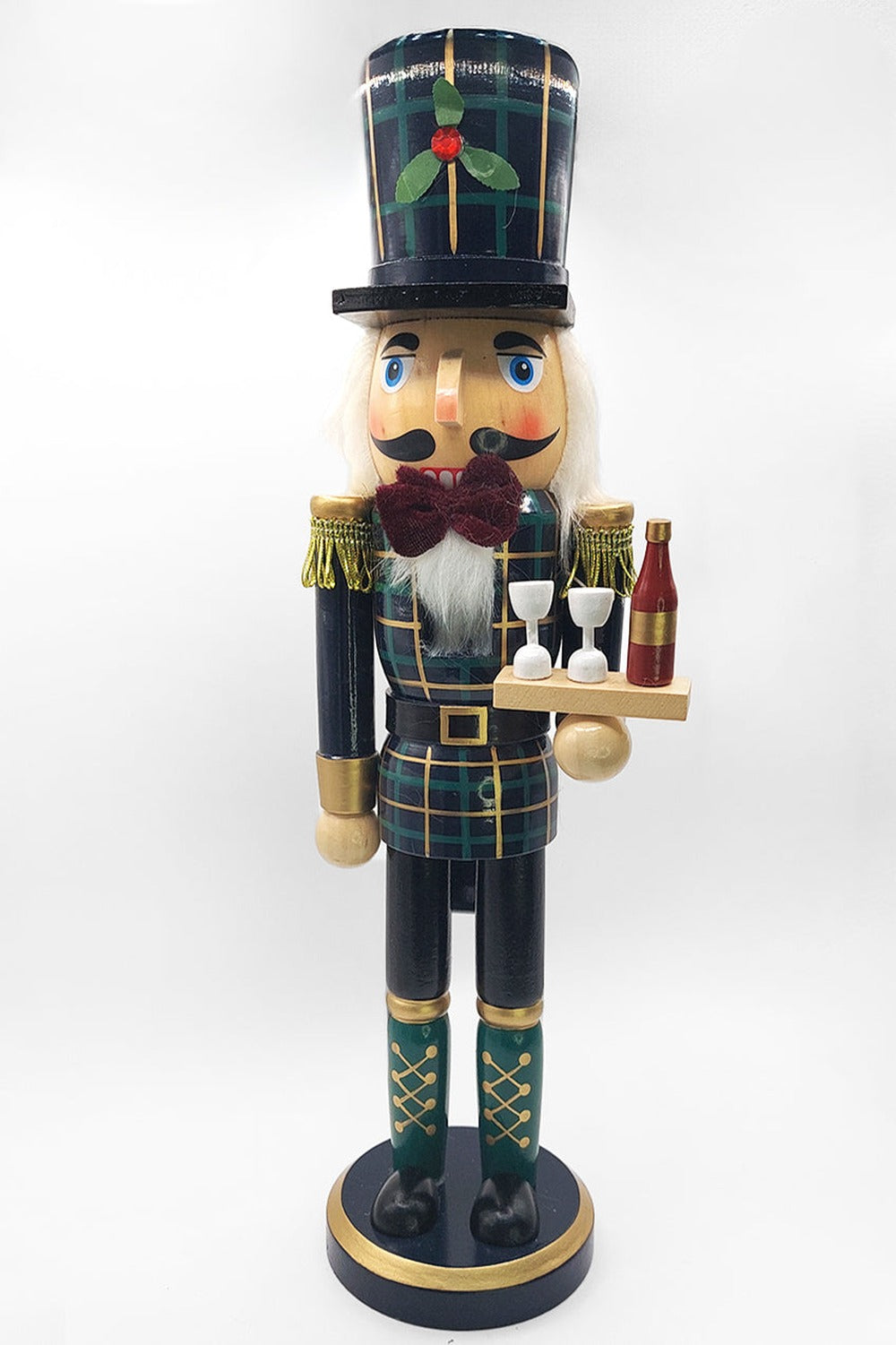 Wine Server Navy Nutcracker