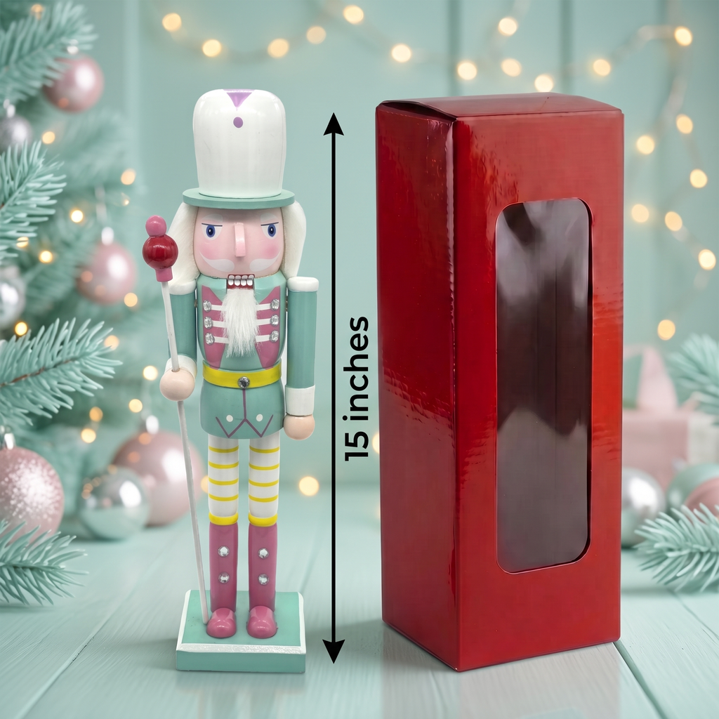 Mint Pastel Wooden Nutcracker