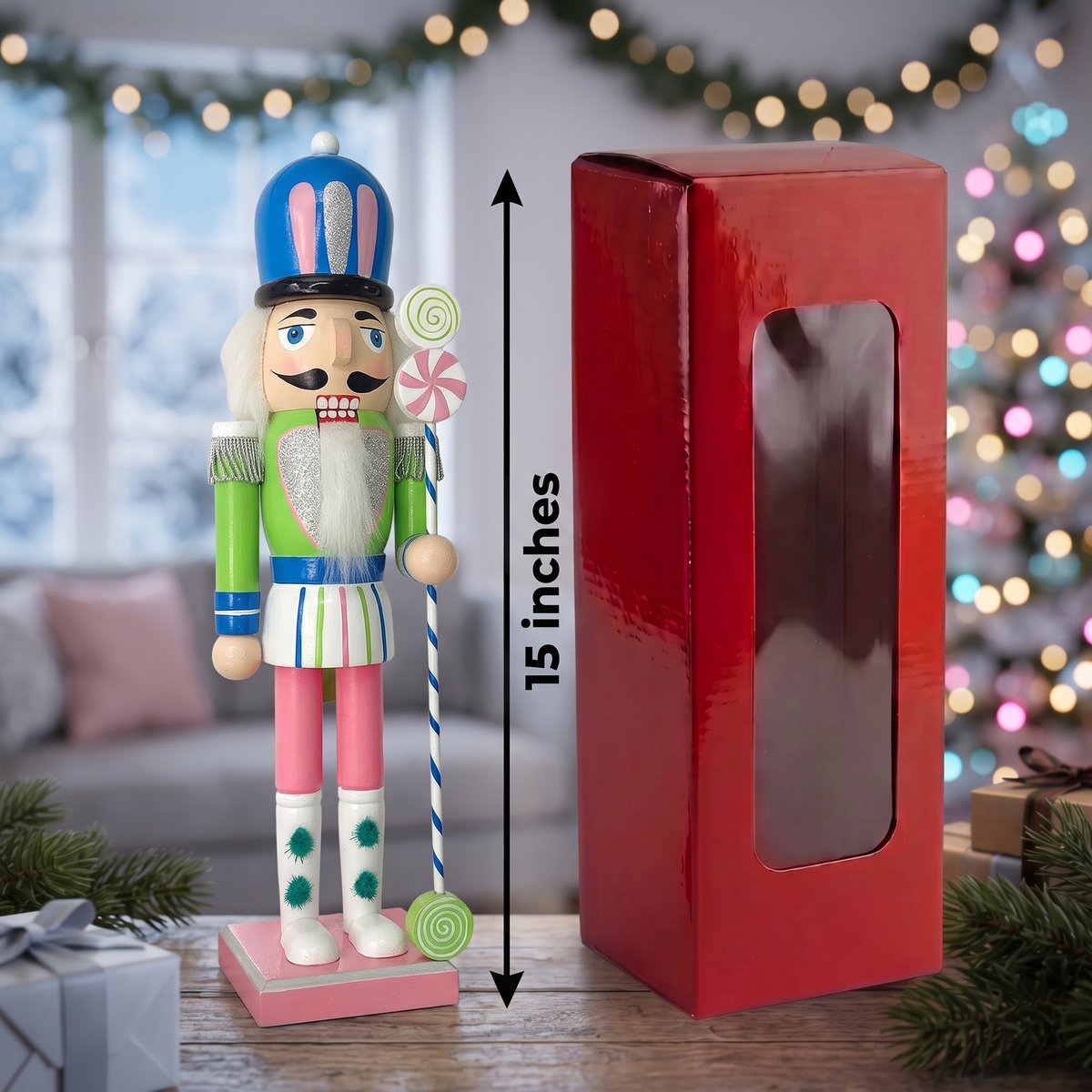 Candyland Christmas Wooden Nutcracker Soldier