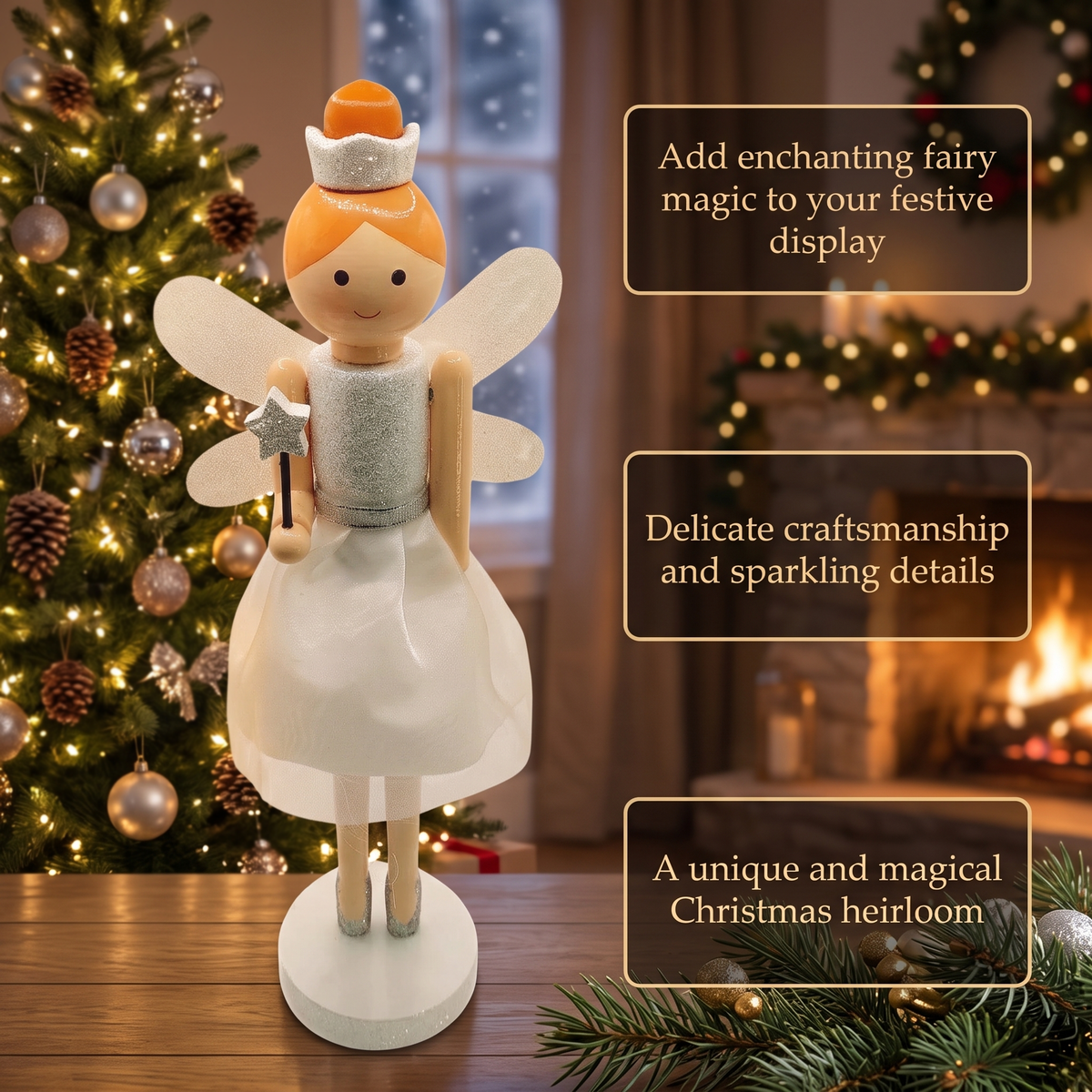 Glittering Fairy Nutcracker Princess Wizardi White