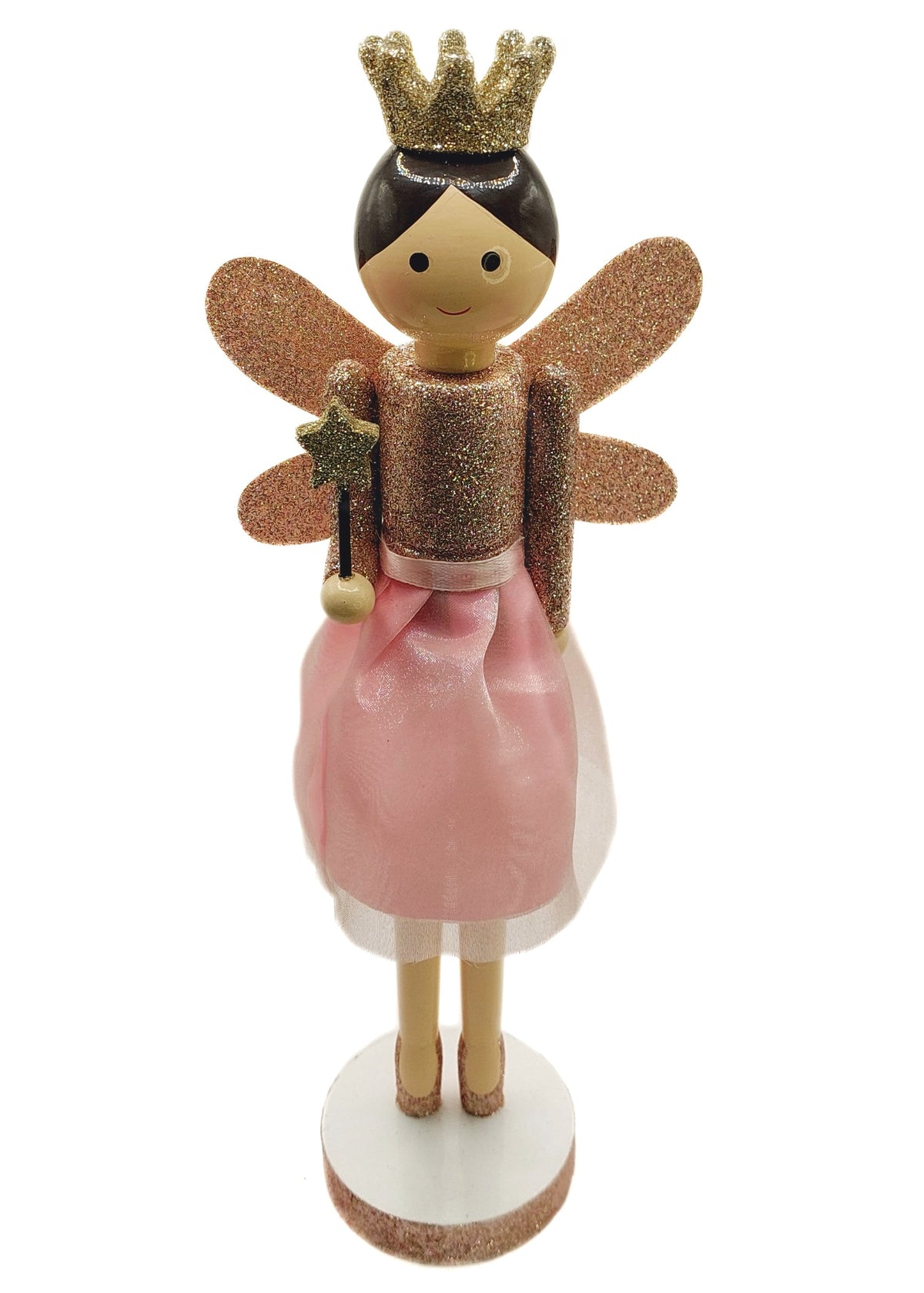 Sparkling Fairy Princess Wooden Nutcracker Pink