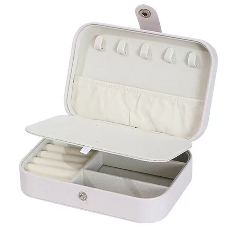 Portable travel jewelry storage box