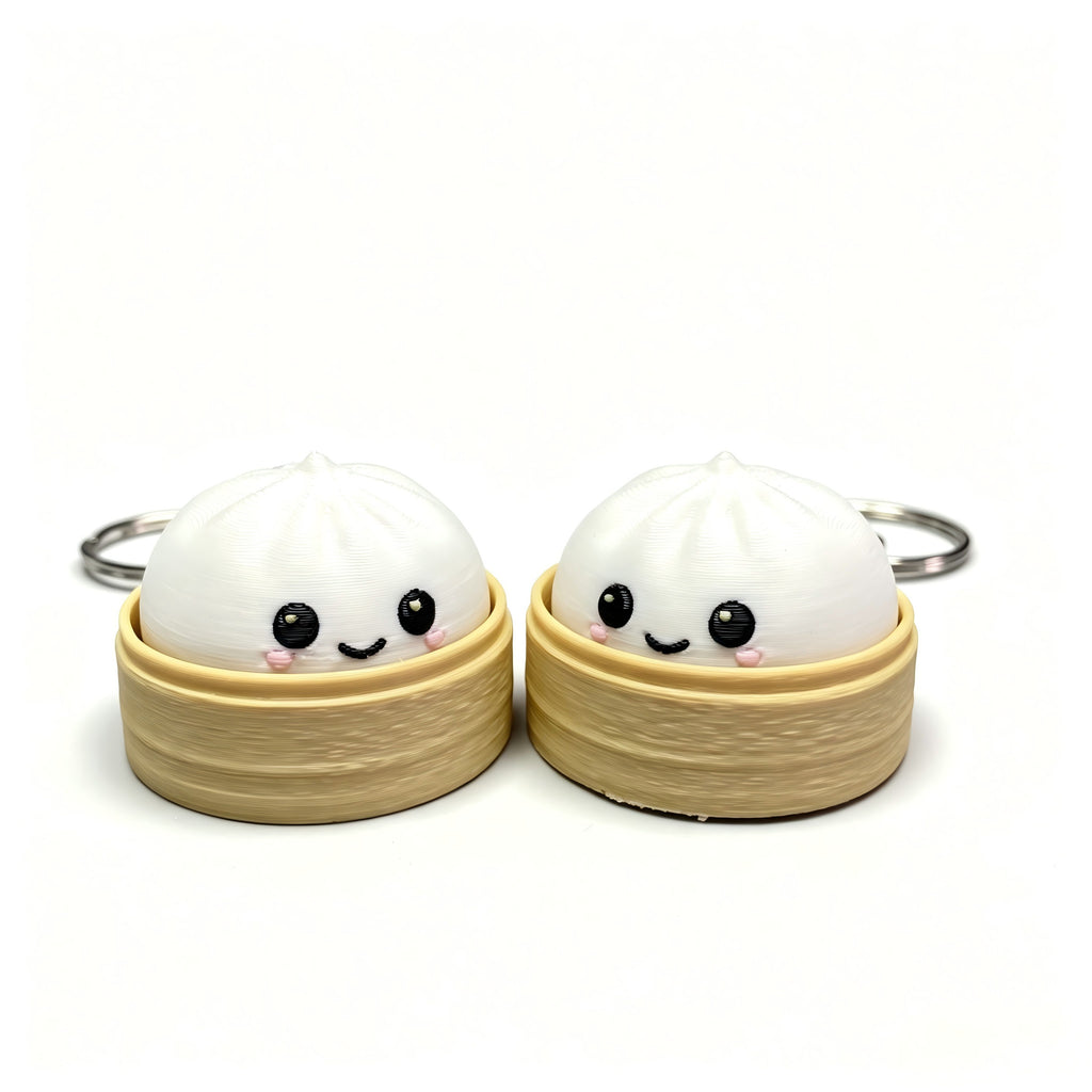 Clicker Stress Relief Dumpling Keychain