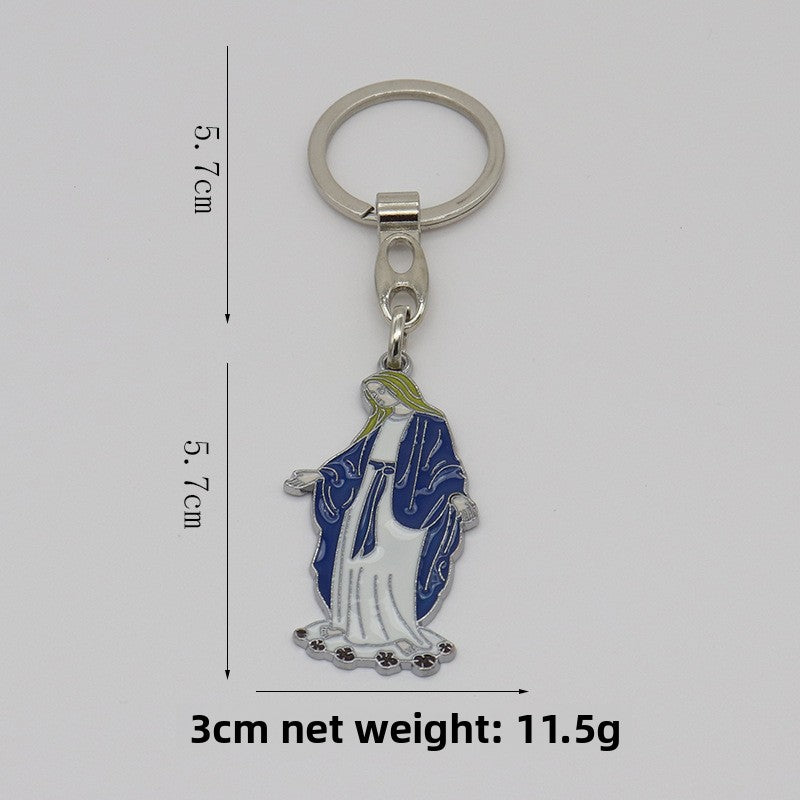 Assorted Catholic Enamel Zinc Alloy Keychain Pendant