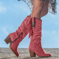 New Women's Plus-Size Western-Style Fringed Boots
