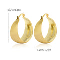 Women Geometric Metal Hoop Earrings
