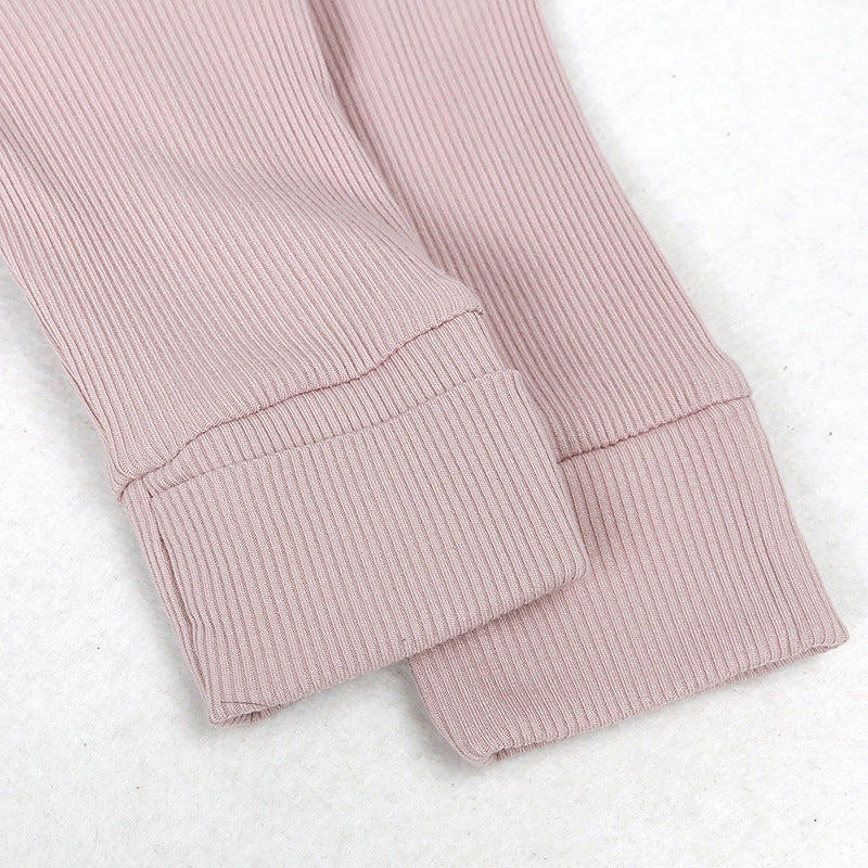 Bamboo Cotton Baby Sleepers with Mittens and Foot Covers
