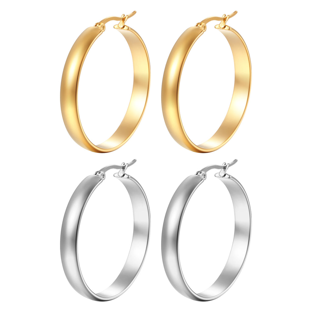 Round Gold Hoops