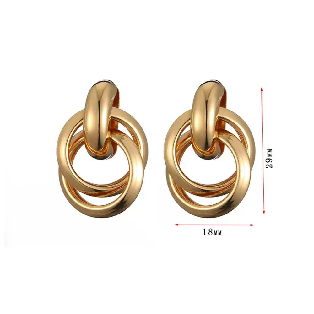 Metal Hoop Earrings for Women